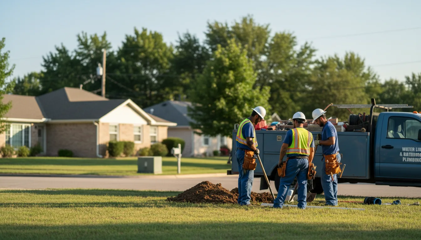 Residential water line and bathroom plumbing service in Sanders, KY